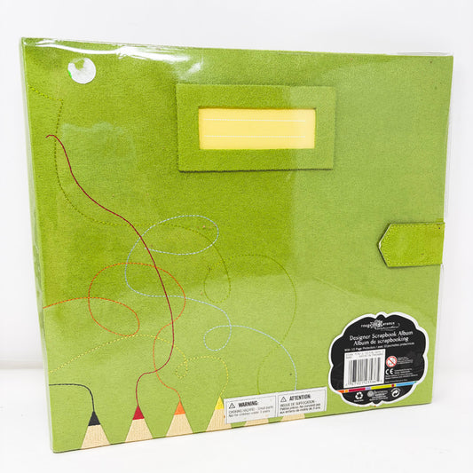 Rouge de Garance 12" x 12" Green Suede Scrapbook