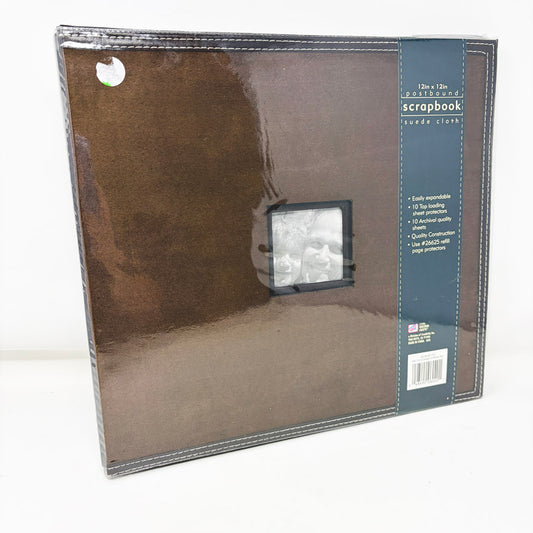 Westrim Crafts 12" x 12" Brown Suede Scrapbook