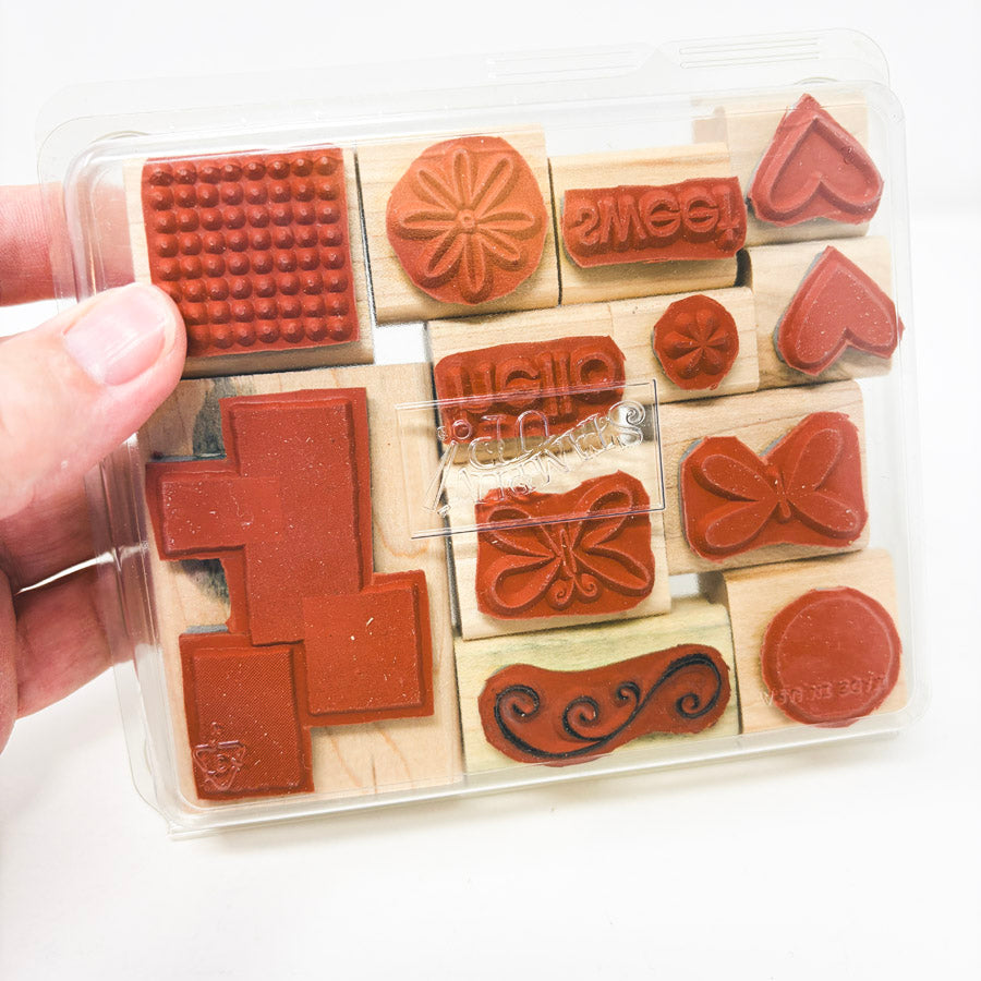 Stampin' Up! Sweet Shapes Wood Back Stamp Set
