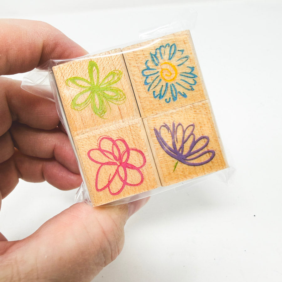 Hero Arts Posy Petals Wood Back Stamp Set