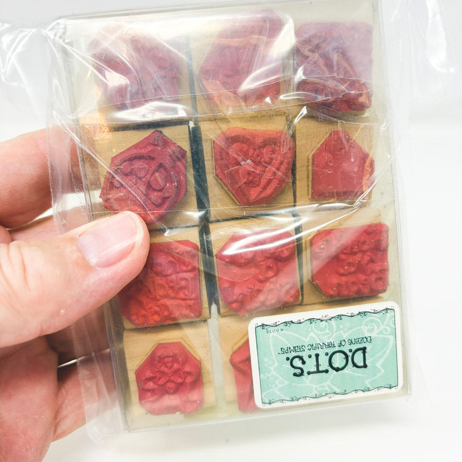 Dots Little Fill Ups Wood Back Stamp Set