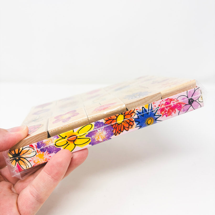Hero Arts StampBox Blossoms Wood Back Stamp Set