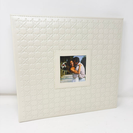 Quilted Iridescent Ivory 12" x 12" Scrapbook