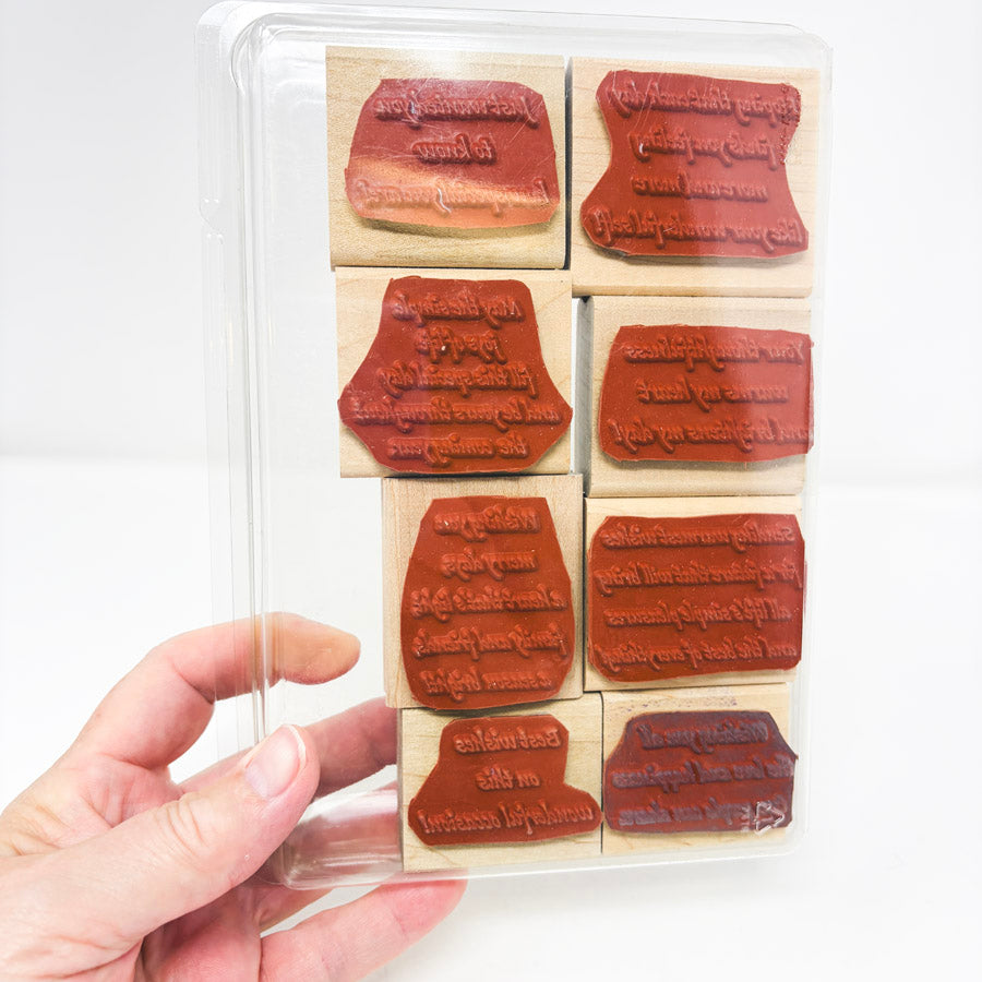 Stampin' Up! Versatile Verses Wood Back Stamp Set