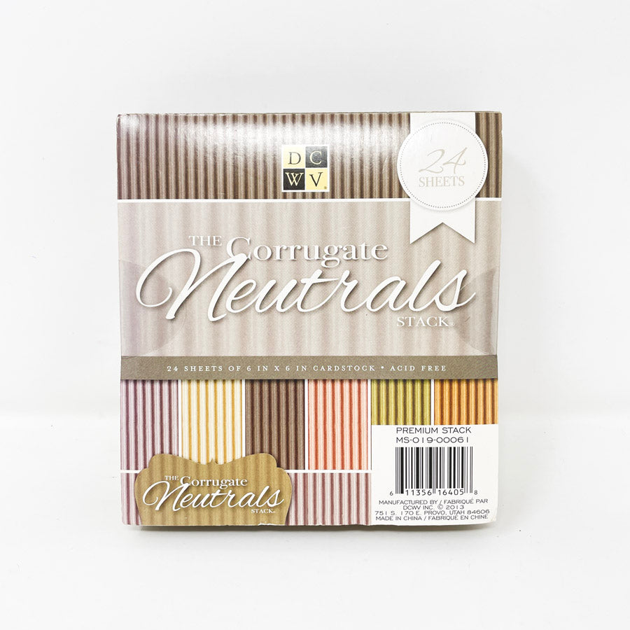 DCWV Corrugated 6"x6" Neutrals Stack