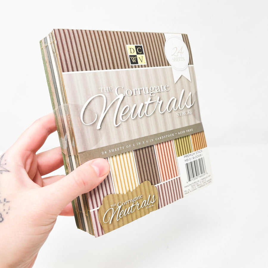 DCWV Corrugated 6"x6" Neutrals Stack