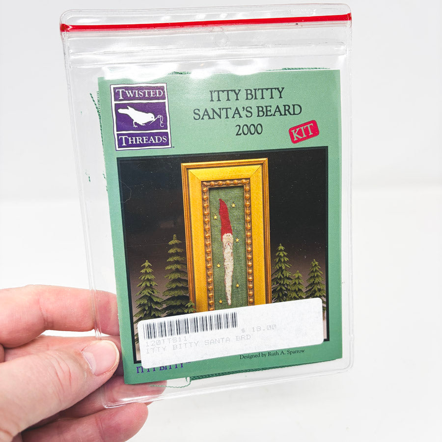 Twisted Threads "Santa's Beard 2000" Cross Stitch Chart & Frame