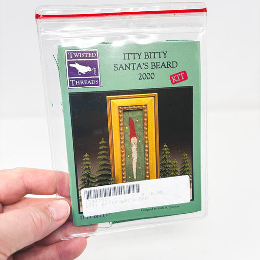 Twisted Threads "Santa's Beard 2000" Cross Stitch Chart & Frame