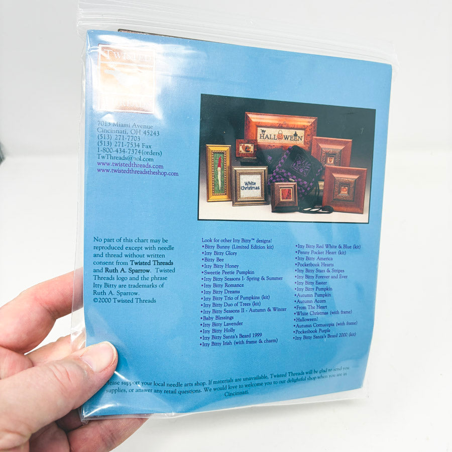 Twisted Threads "White Christmas" Cross Stitch Chart & Frame