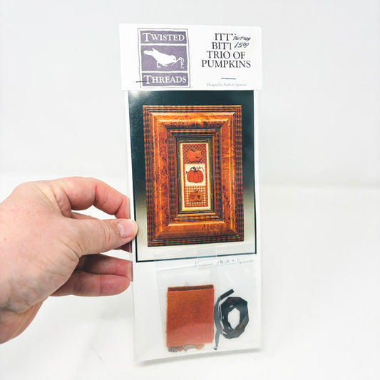 Twisted Threads "Trio of Pumpkins" Cross Stitch Kit
