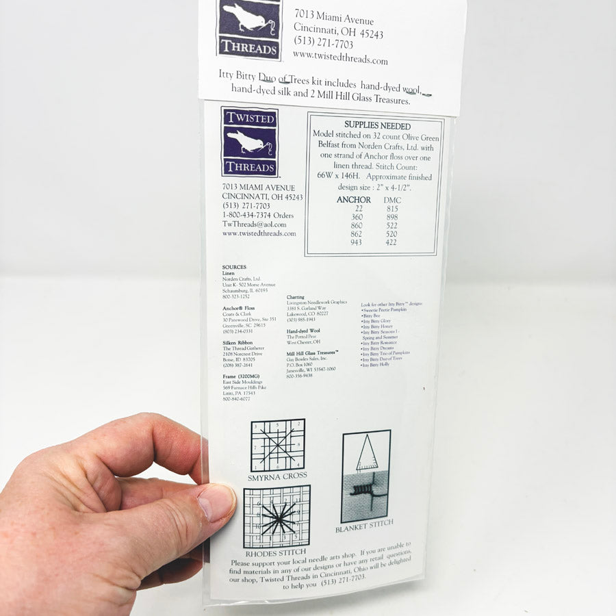 Twisted Threads "Duo of Trees" Cross Stitch Kit