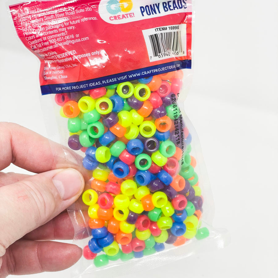 Fluorescent Pony Beads