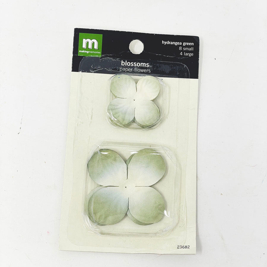 Making Memories Paper Flower Blossoms - Hydrangea Green