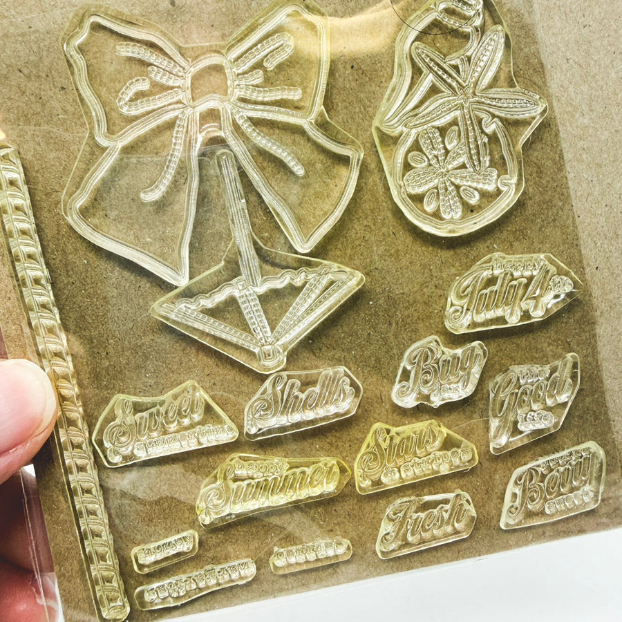 Summer Bow – Clear Cling Stamp Set