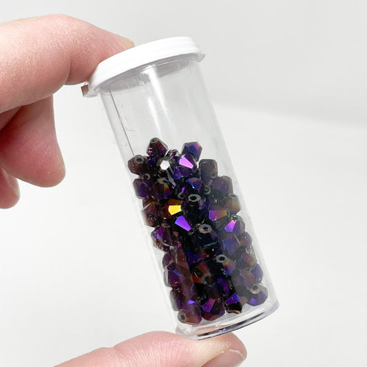 Purple Rainbow Finish Cone Beads