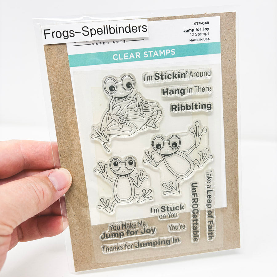 Frogs/Jump For Joy – Spellbinders Cling Stamp Set