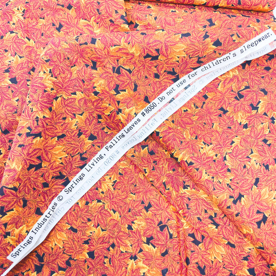 44" x 1.25 Yds Falling Leaves Springs Industries Cotton Fabric
