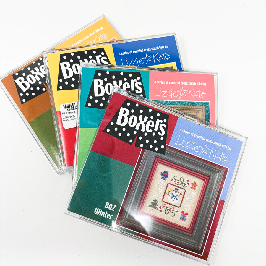 Lizzie*Kate Boxers Cross Stitch Kits