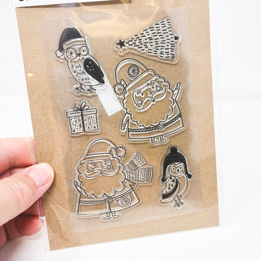 Santa & Friends – BoBunny Cling Stamp Set