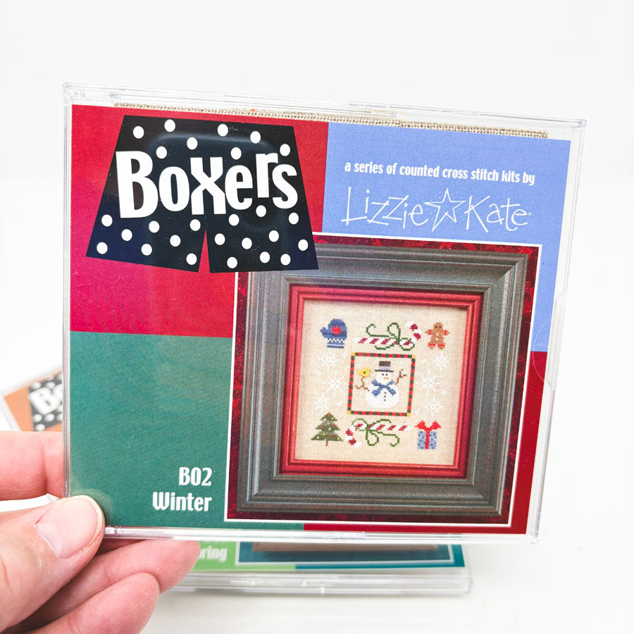 Lizzie*Kate Boxers Cross Stitch Kits