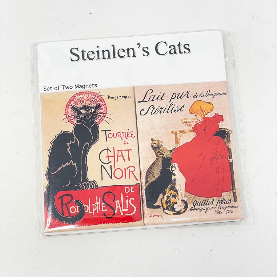 Steinlen's Cats Set of 2 Magnets