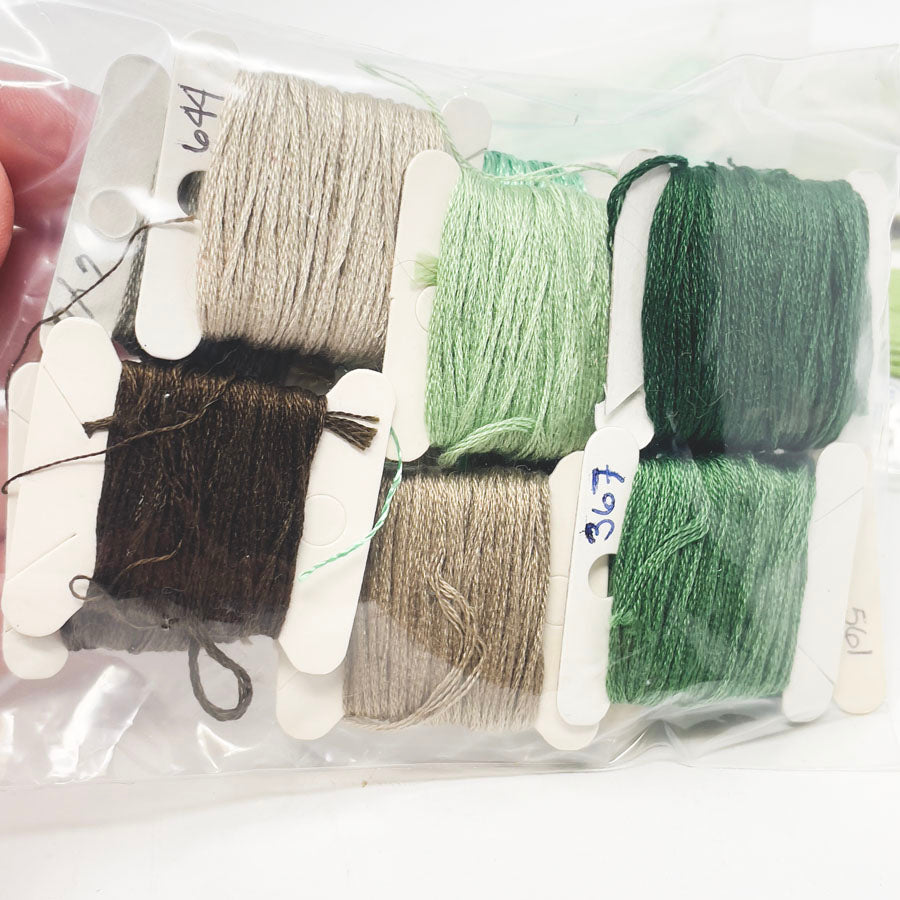 Green/Blue/Brown Large Floss Bundles