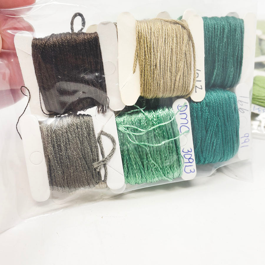 Green/Blue/Brown Large Floss Bundles