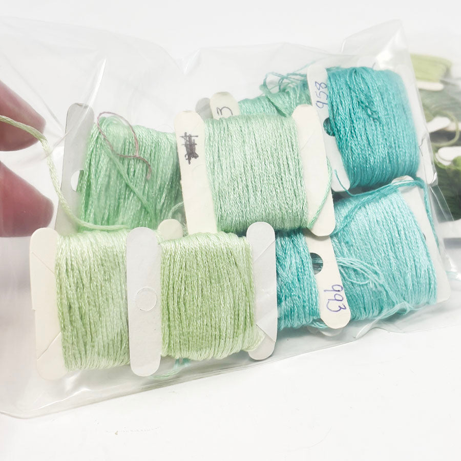 Green/Blue/Brown Large Floss Bundles