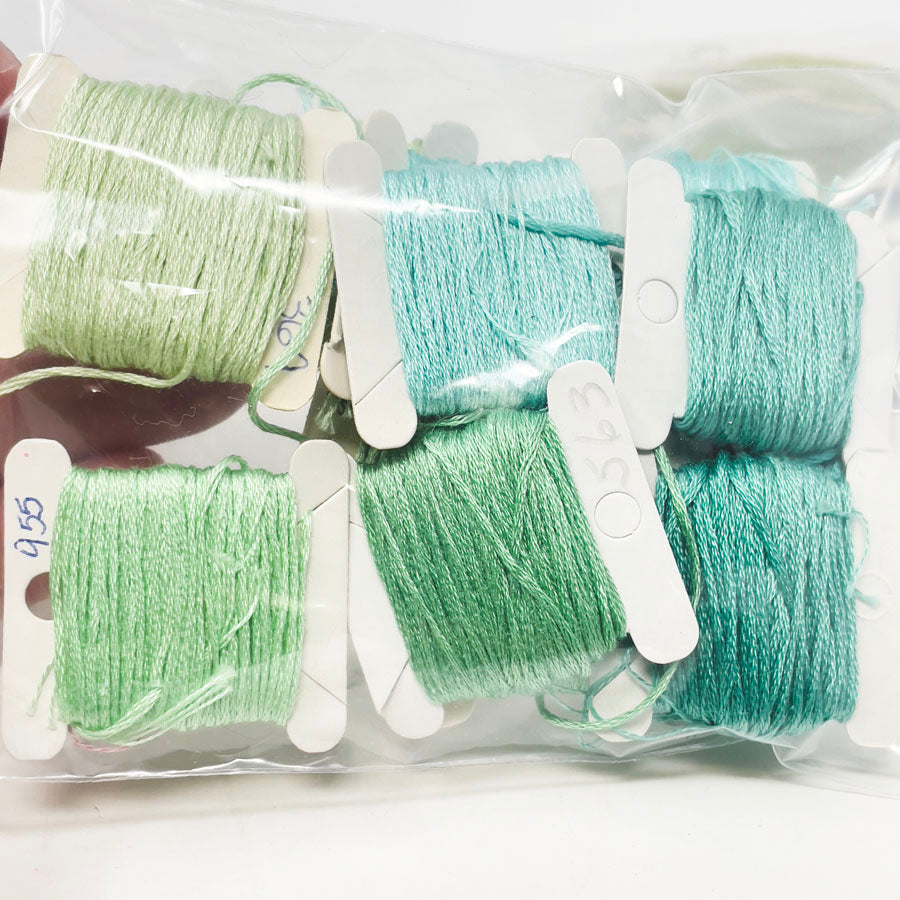 Green/Blue/Brown Large Floss Bundles