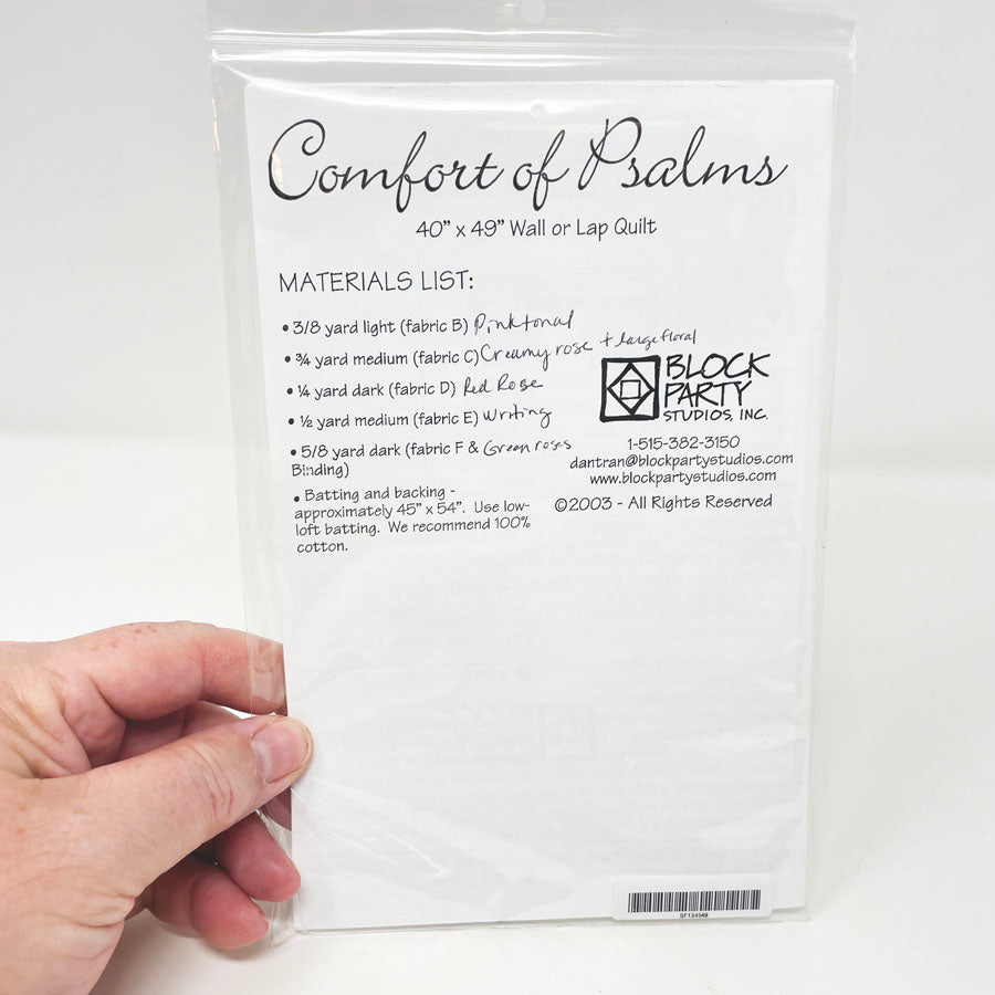 Comfort of Psalms in First Blush Quilt Pattern by Marcus Fabrics