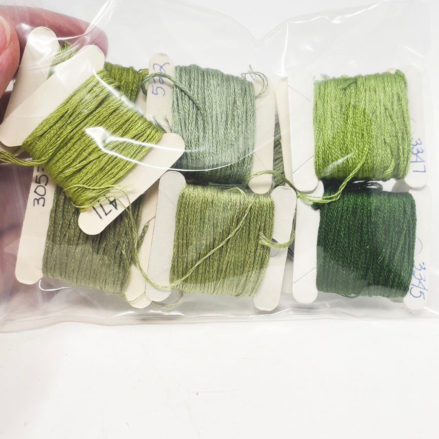 Green/Blue/Brown Large Floss Bundles
