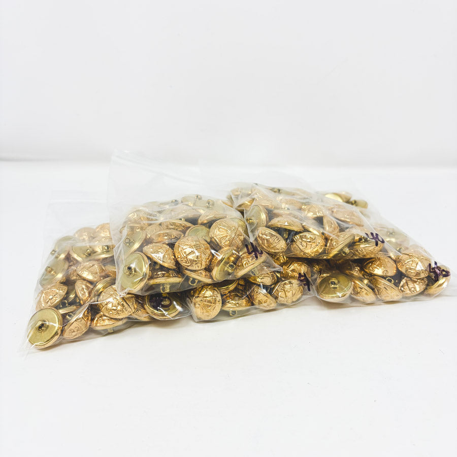 Decorative Large Gold Shank Buttons - 40ct (1)