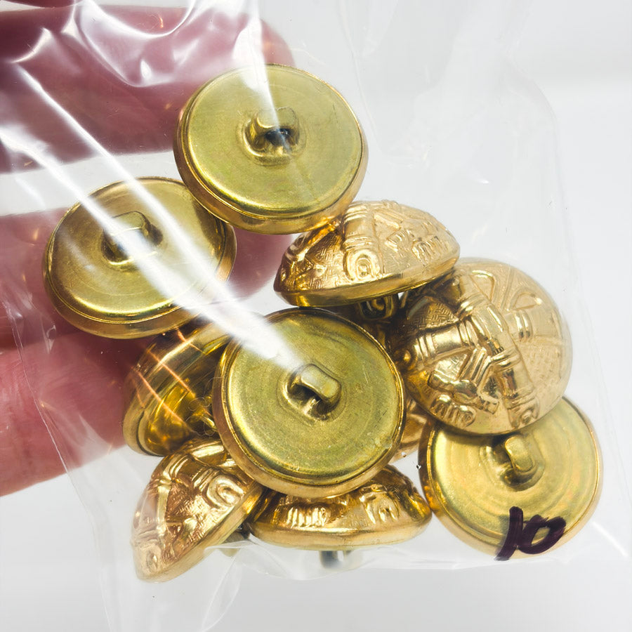 10 ct Decorative Large Gold Shank Buttons (1)