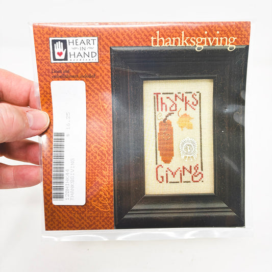 Heart in Hand "Thanksgiving" Cross Stitch Kit