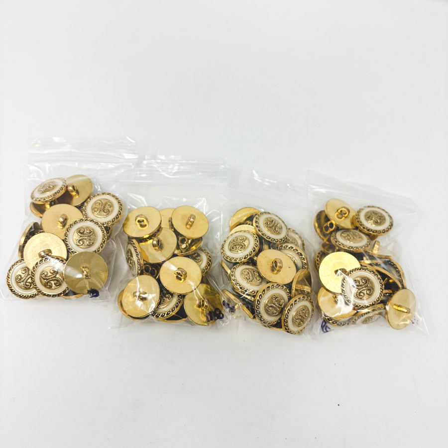 Ivory & Gold Shank Button Bundle - 20 ct (1)