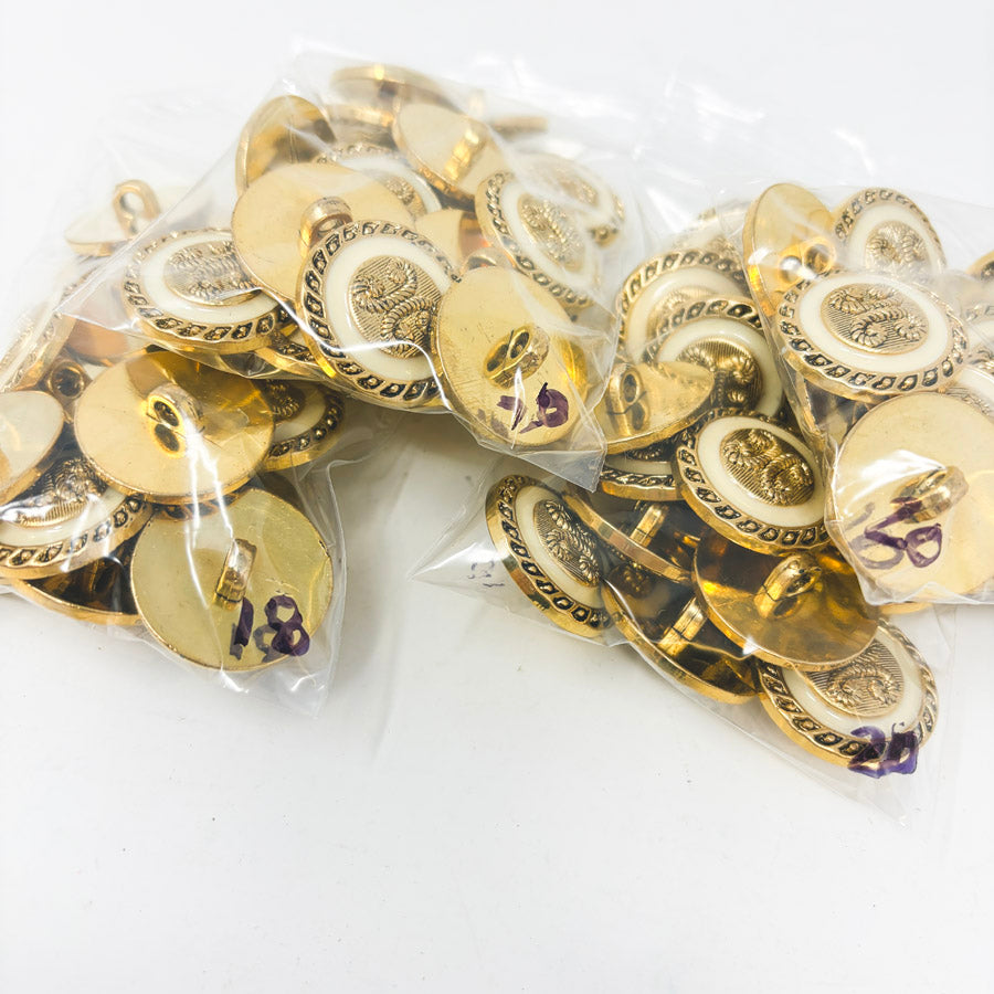 Ivory & Gold Shank Button Bundle - 20 ct (1)