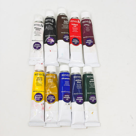 Reeves Water Mixable Oil Paint 10 pc Set