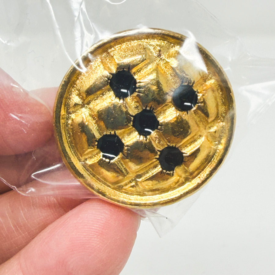 Black & Gold Metal Shank Buttons