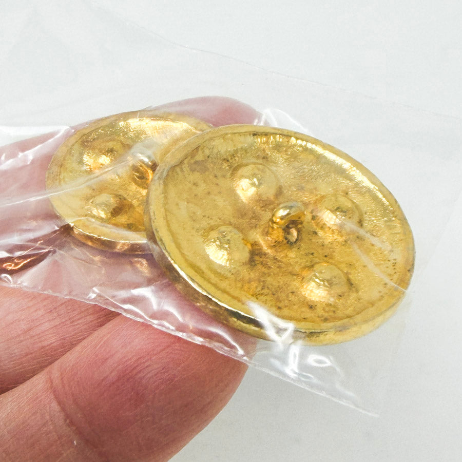 Black & Gold Metal Shank Buttons
