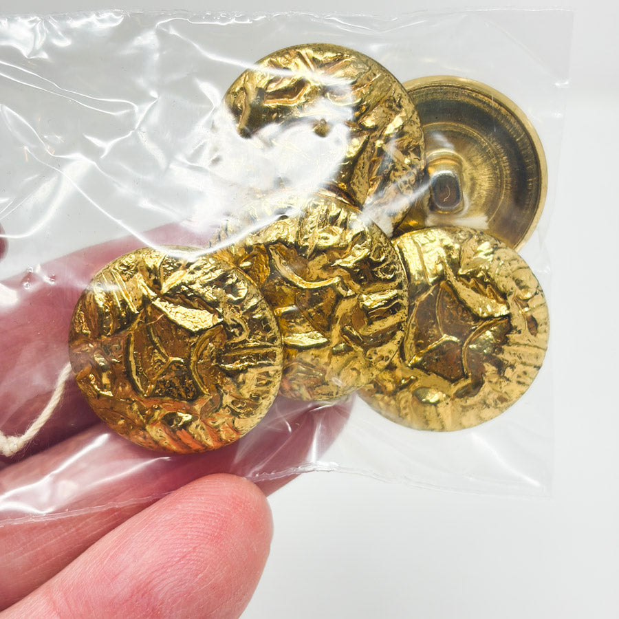 Textured Gold Shank Buttons