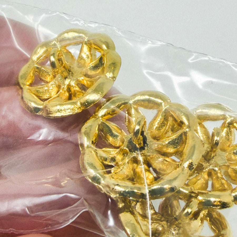 Crystal & Gold Shank Buttons