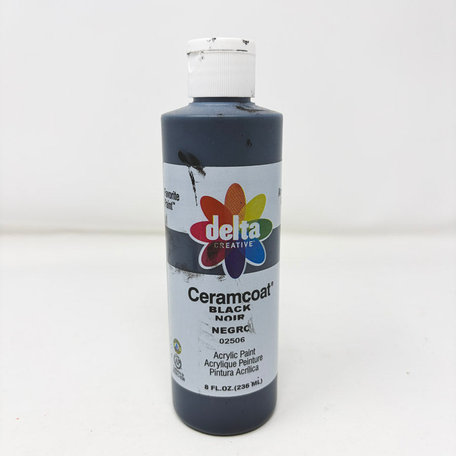 Delta Creative Ceramcoat Acrylic Paint – Black (8oz)
