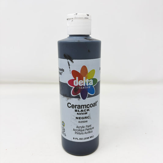 Delta Creative Ceramcoat Acrylic Paint – Black (8oz)