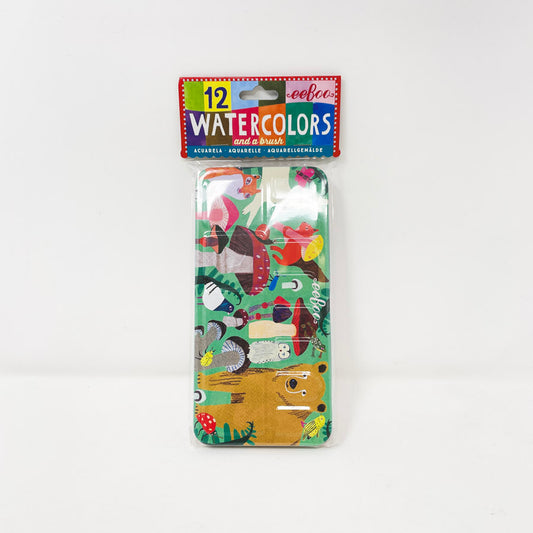 eeBoo Mushroom 12 Watercolors Tin
