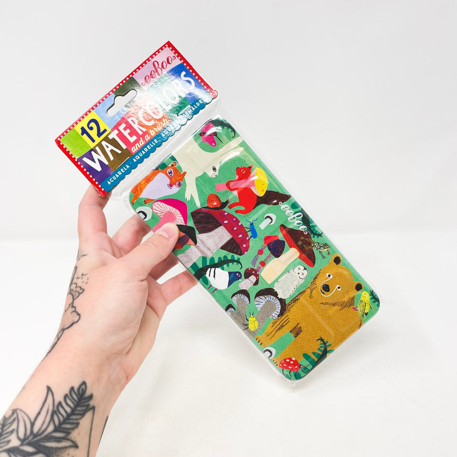 eeBoo Mushroom 12 Watercolors Tin
