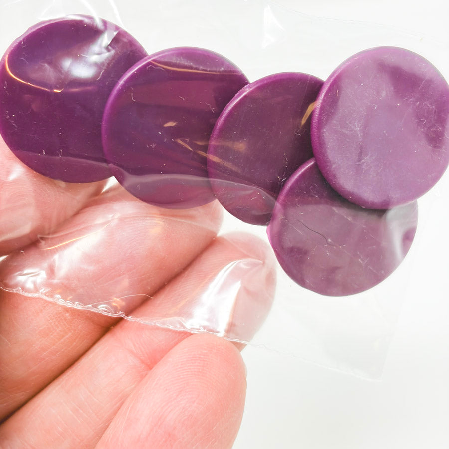 Purple Plastic Buttons