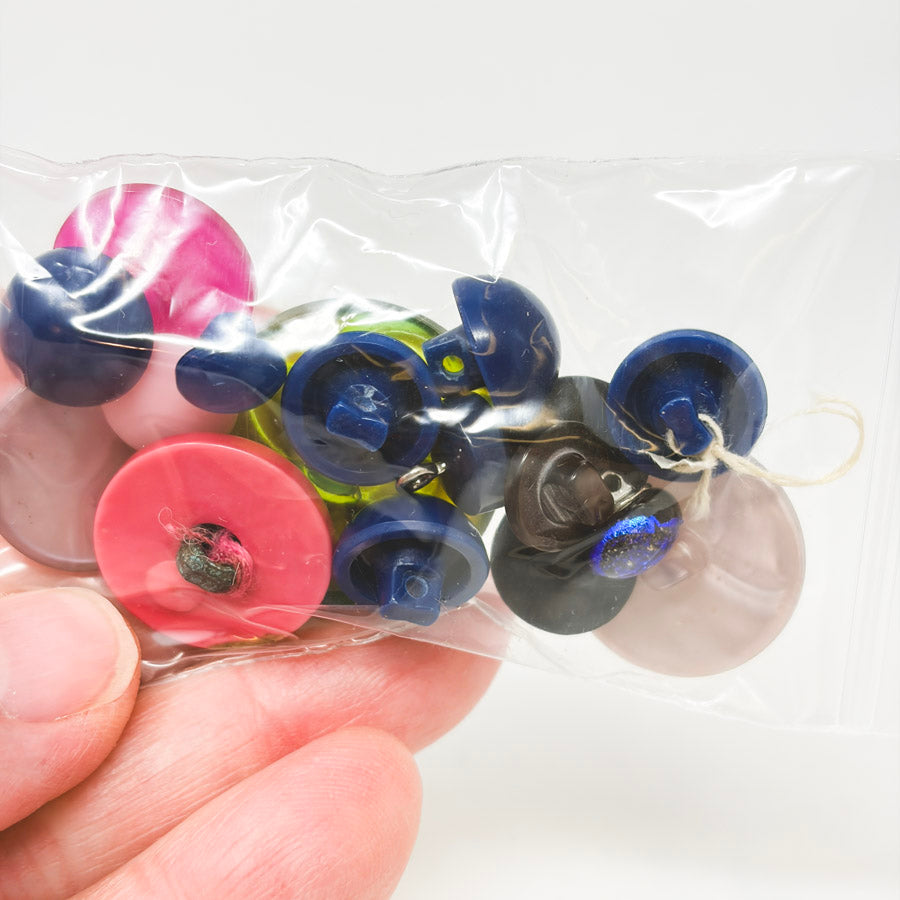 Asst Colorful Plastic Shank Buttons