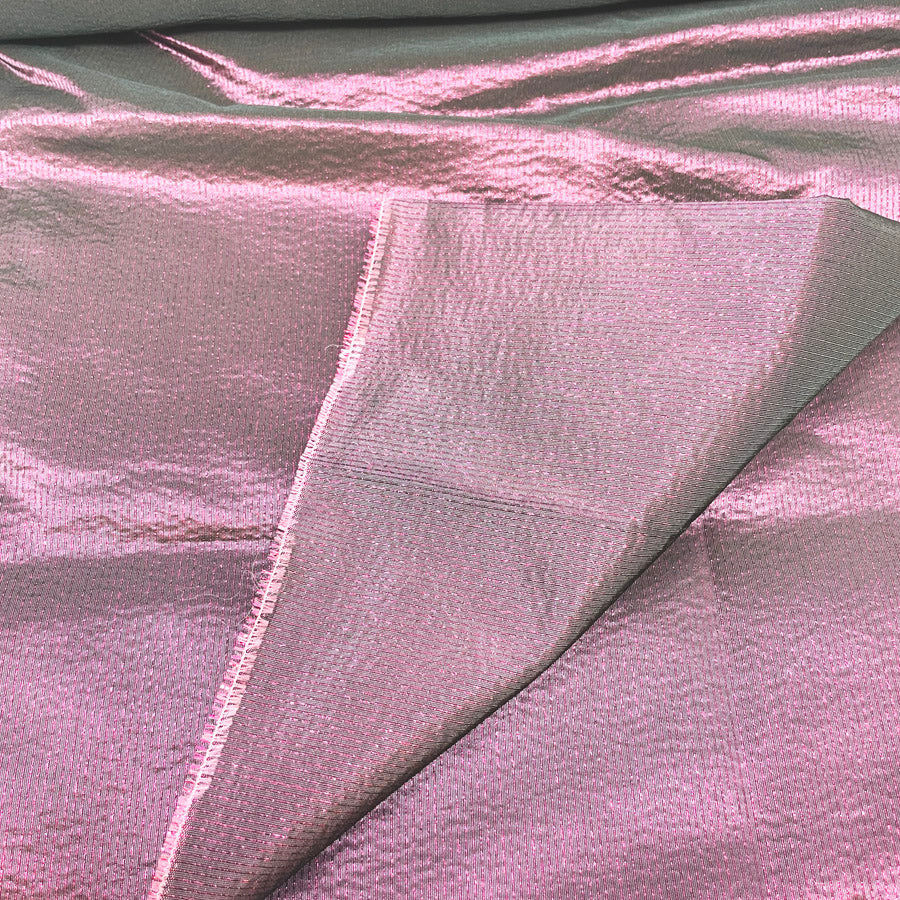 60" x 4.5 Yds Purple Sparkle Stripe Stiff Fancy Fabric