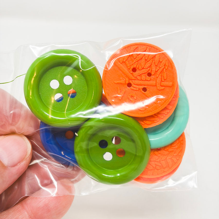 Large Colorful Plastic Buttons