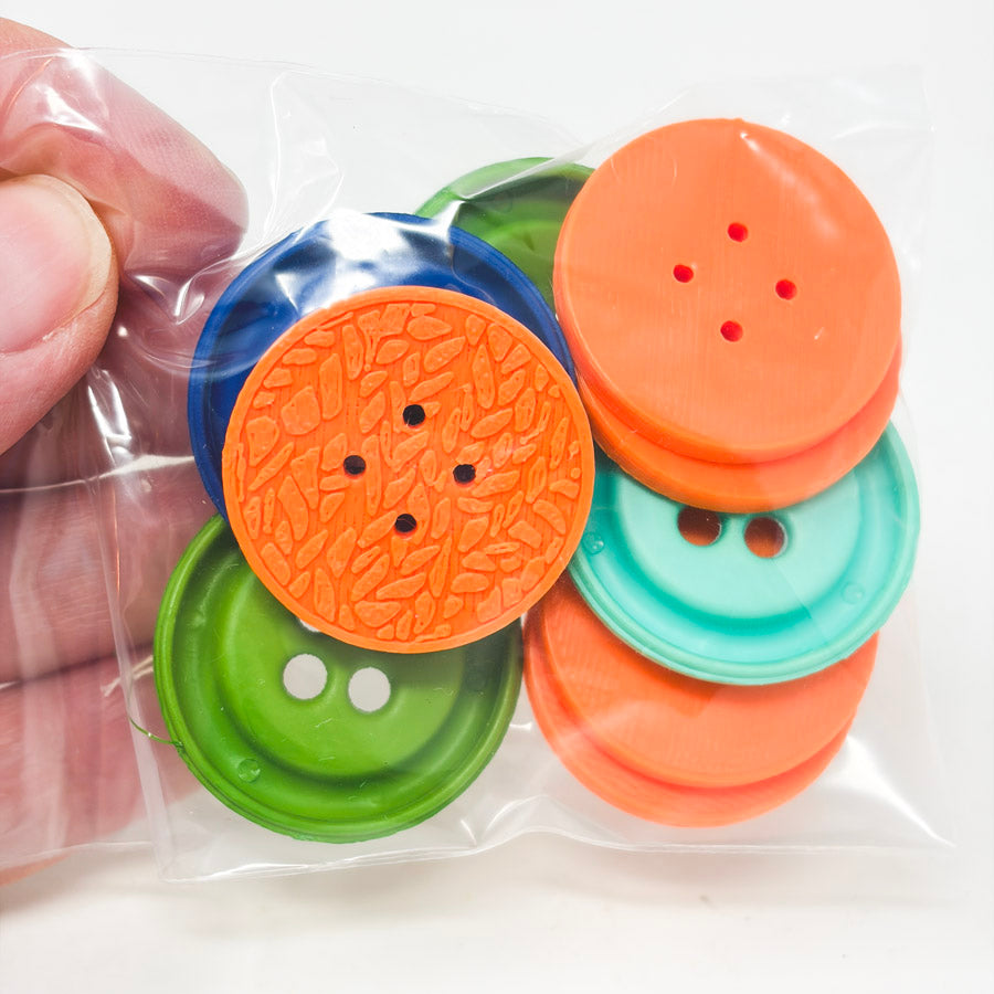 Large Colorful Plastic Buttons